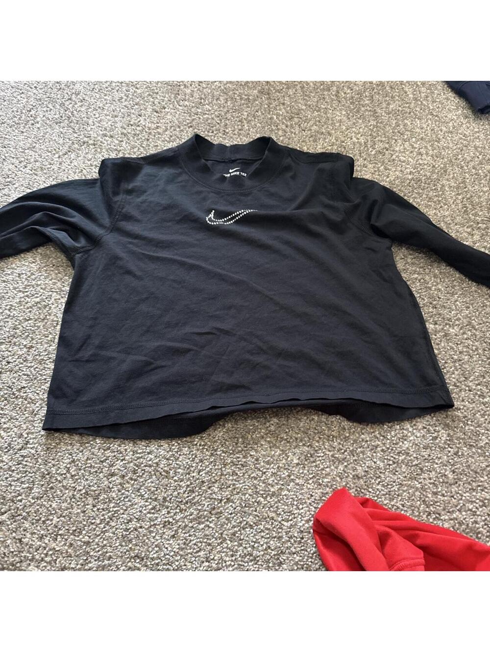 Nike Men's Black and Grey Tshirt